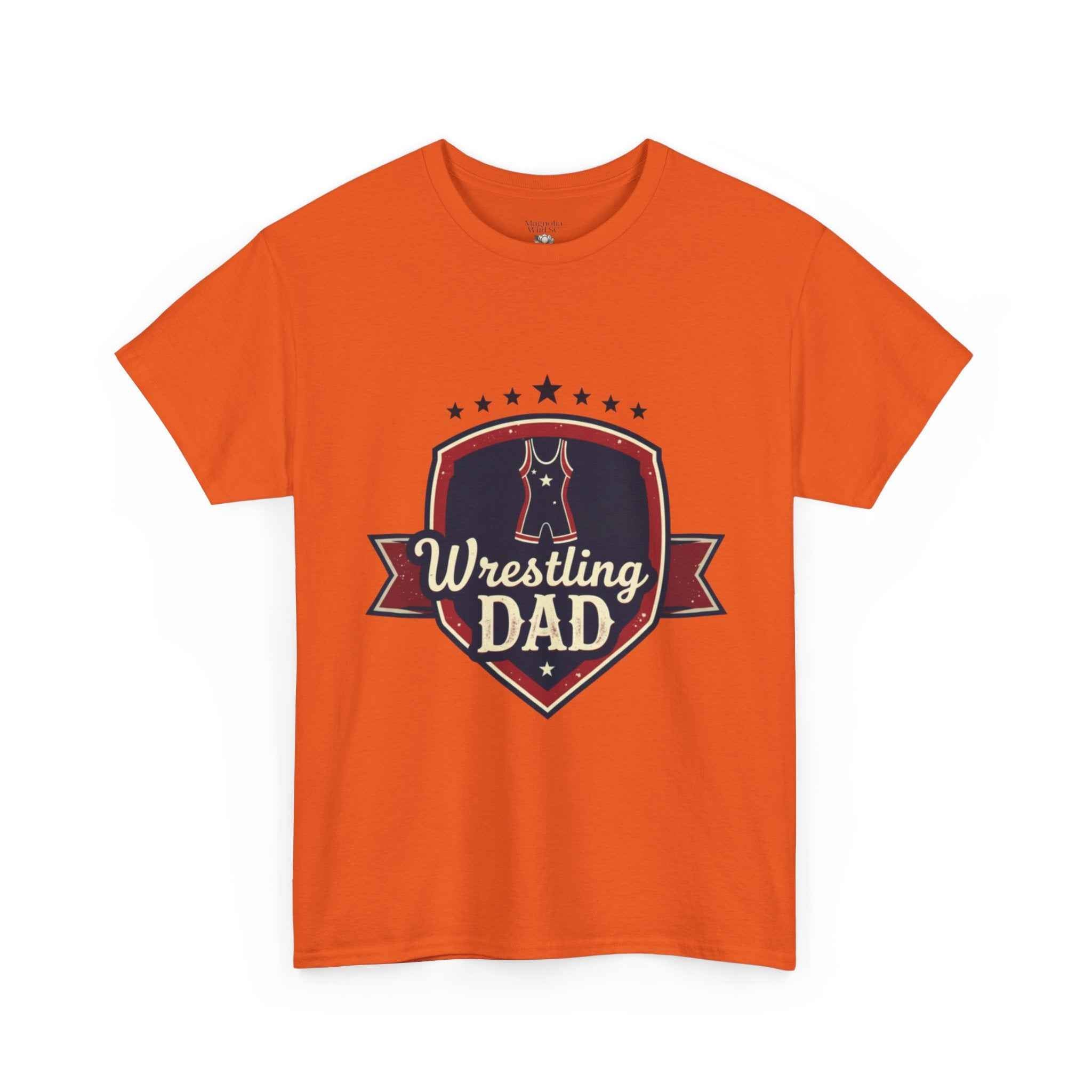 Retro Badge Style: The Vintage Wrestling Dad Shield Tee