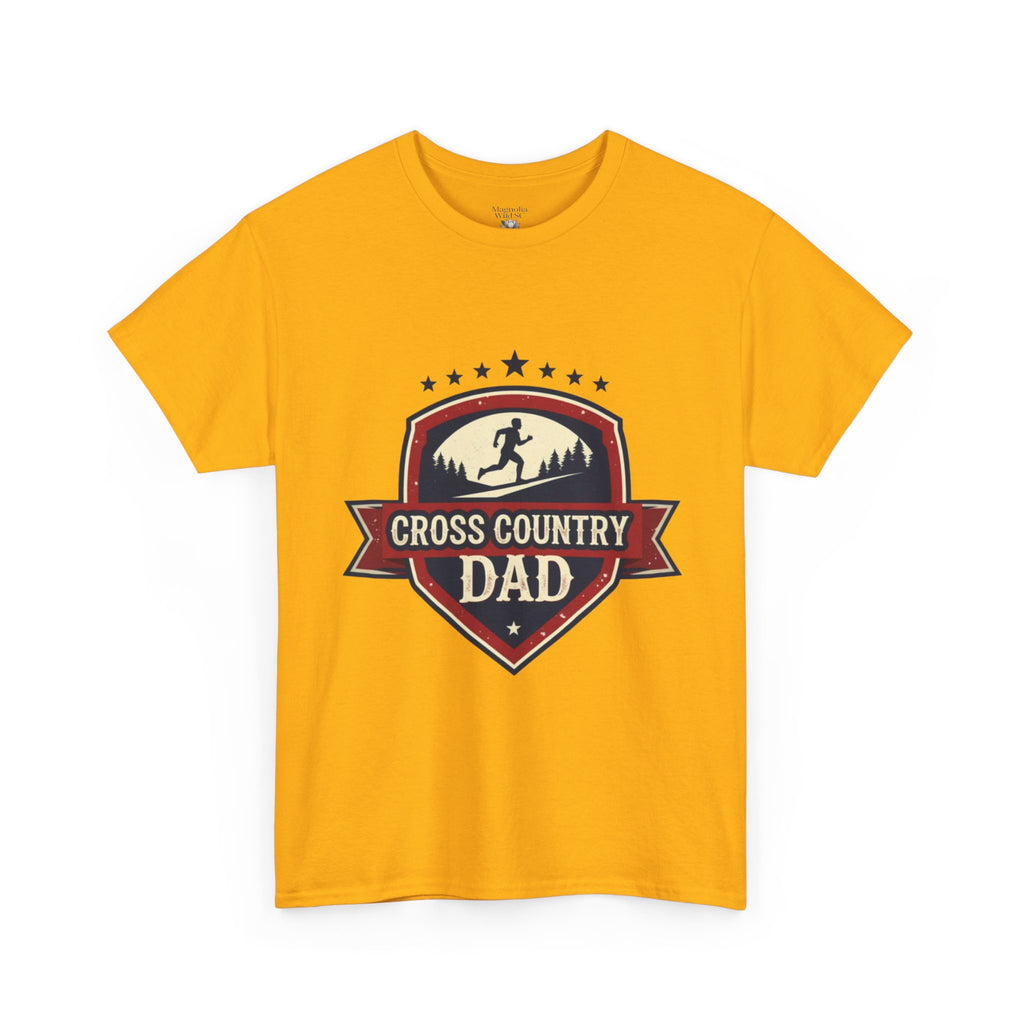 Retro Badge Style: The Vintage Cross Country Dad Shield Tee - Magnolia Wild SC