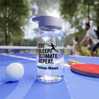 Ultimate Frisbee Tritan Water Bottle - Personalized "Eat. Sleep. Ultimate. Repeat." Water Bottle