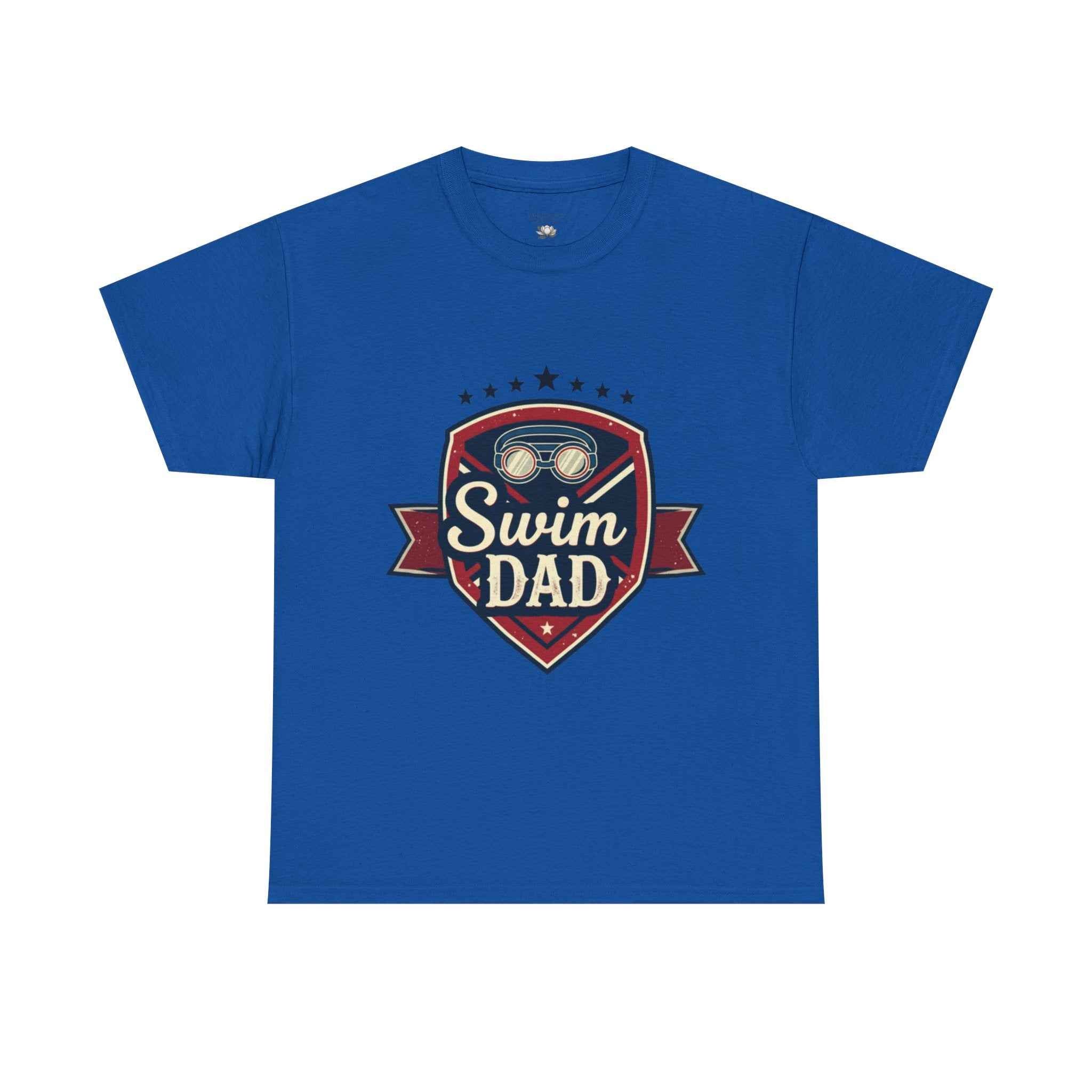 Retro Badge Style: The Vintage Swim Dad Shield Tee