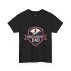 Retro Badge Style: The Vintage Cross Country Dad Shield Tee - Magnolia Wild SC