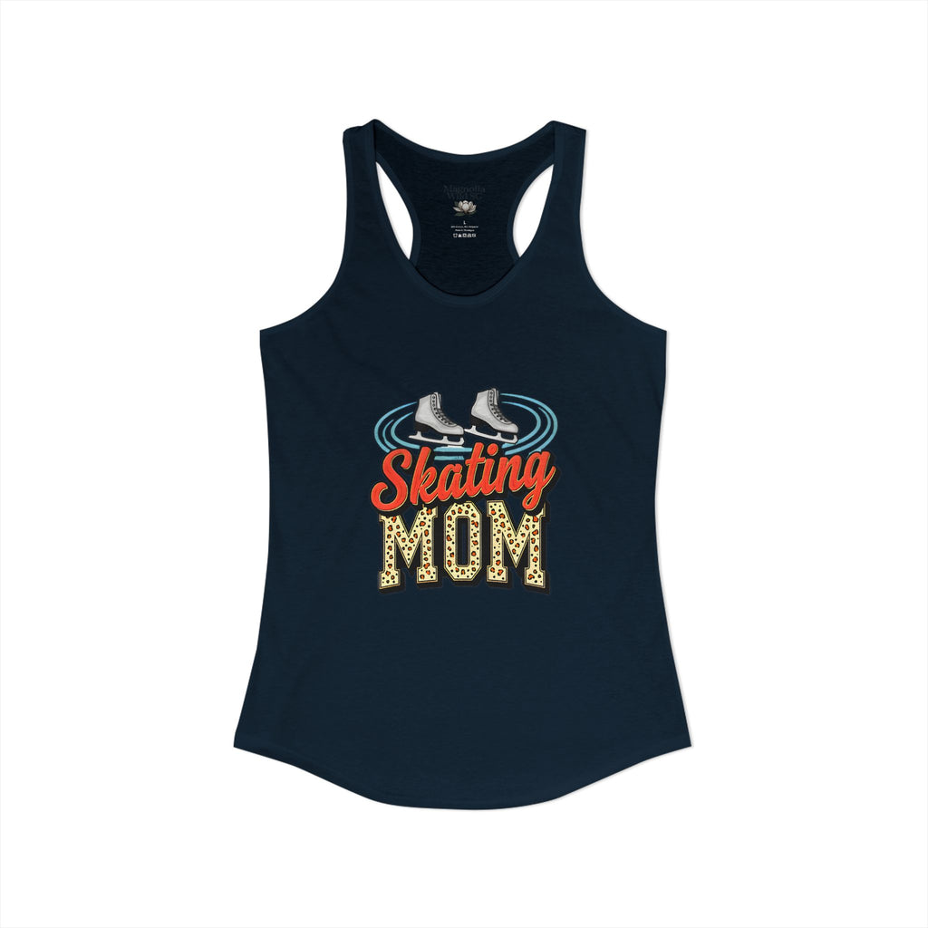 Figure Skating Mom Racerback Tank – Personalized Name & Number Option | Lightweight Women’s Figure Skating Tank Top - Magnolia Wild SC