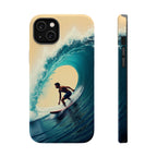 Surfer Riding a Wave iPhone Case — Magnetic Impact-Resistant - Magnolia Wild SC