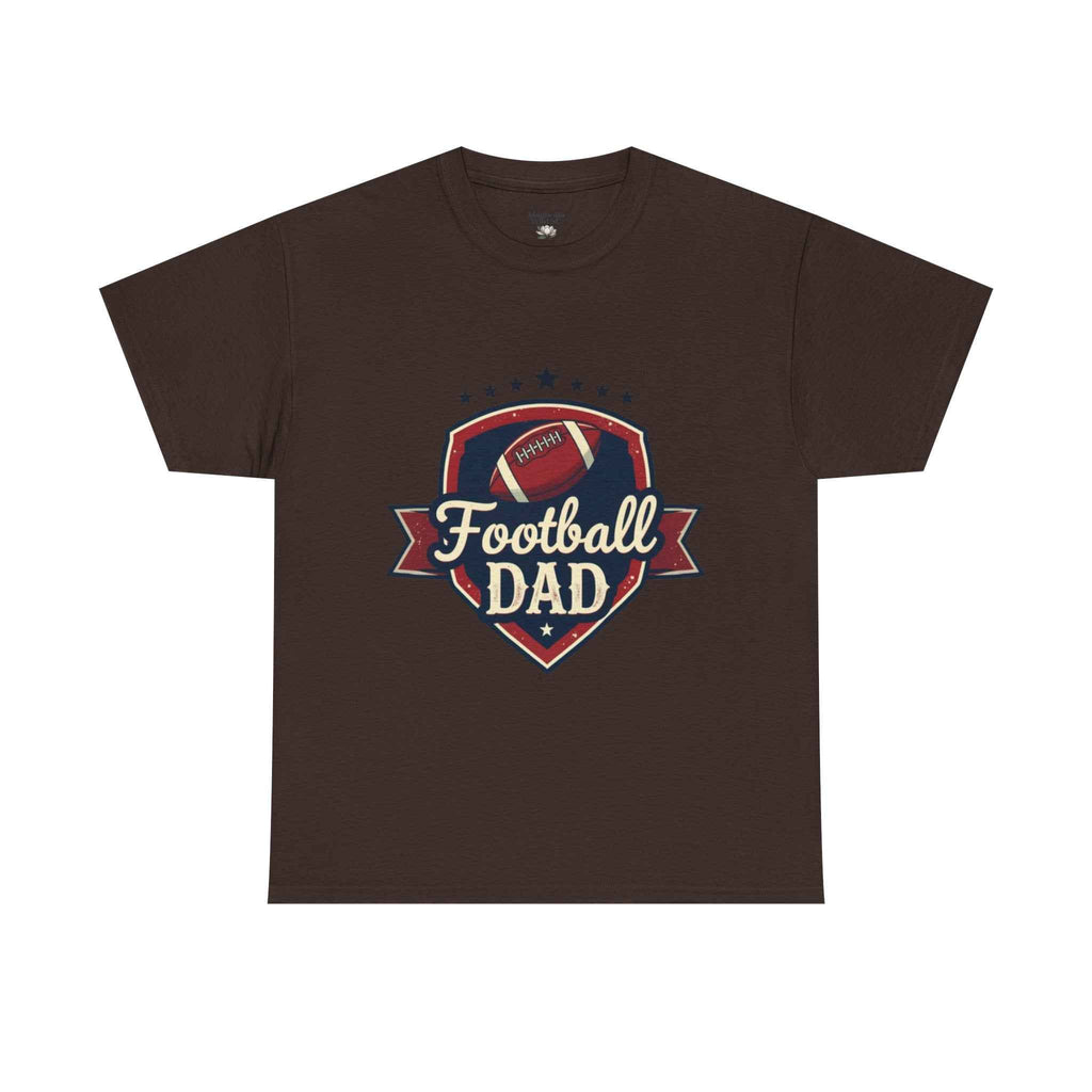 Retro Badge Style: The Vintage Football Dad Shield Tee