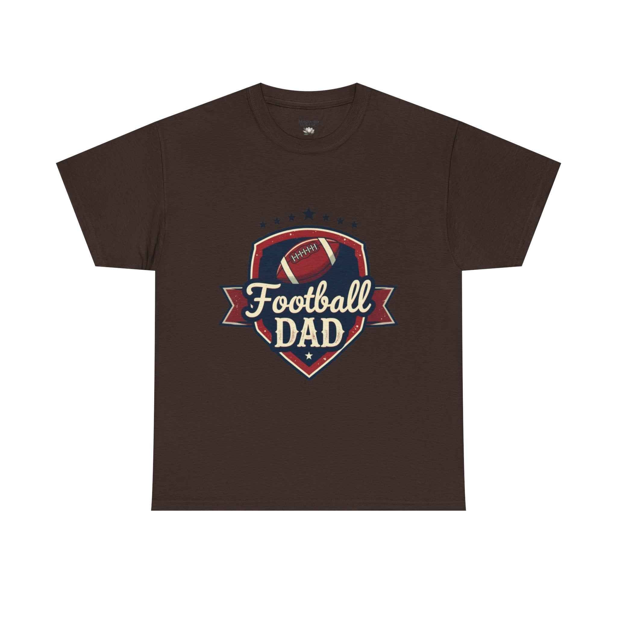 Retro Badge Style: The Vintage Football Dad Shield Tee