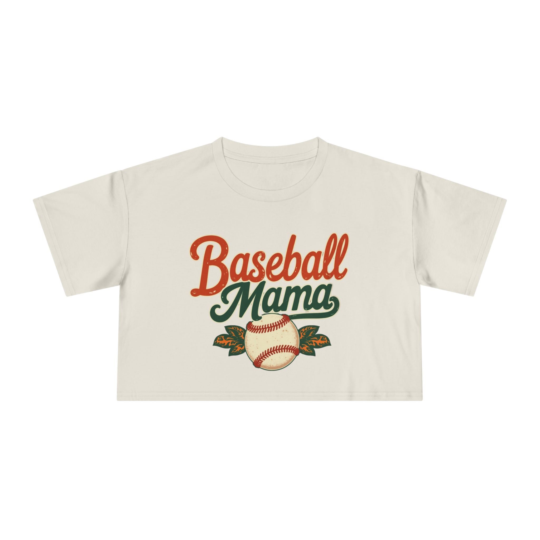 Baseball Mama Crop Tee | Retro Baseball Graphic, Mom Sports Top - Magnolia Wild SC