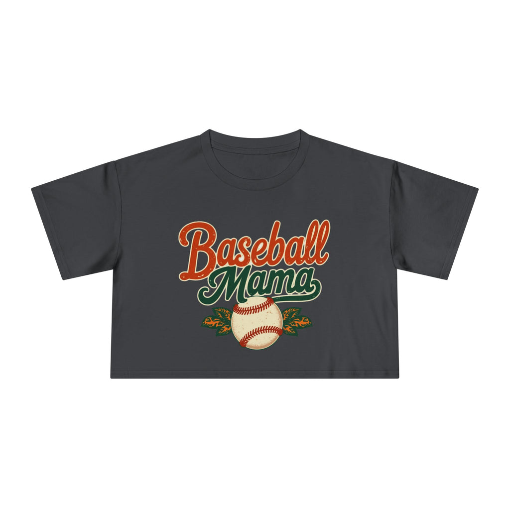 Baseball Mama Crop Tee | Retro Baseball Graphic, Mom Sports Top - Magnolia Wild SC