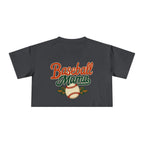 Baseball Mama Crop Tee | Retro Baseball Graphic, Mom Sports Top - Magnolia Wild SC