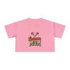 Lacrosse Mom Cheetah Print Women's Crop Tee - Magnolia Wild SC