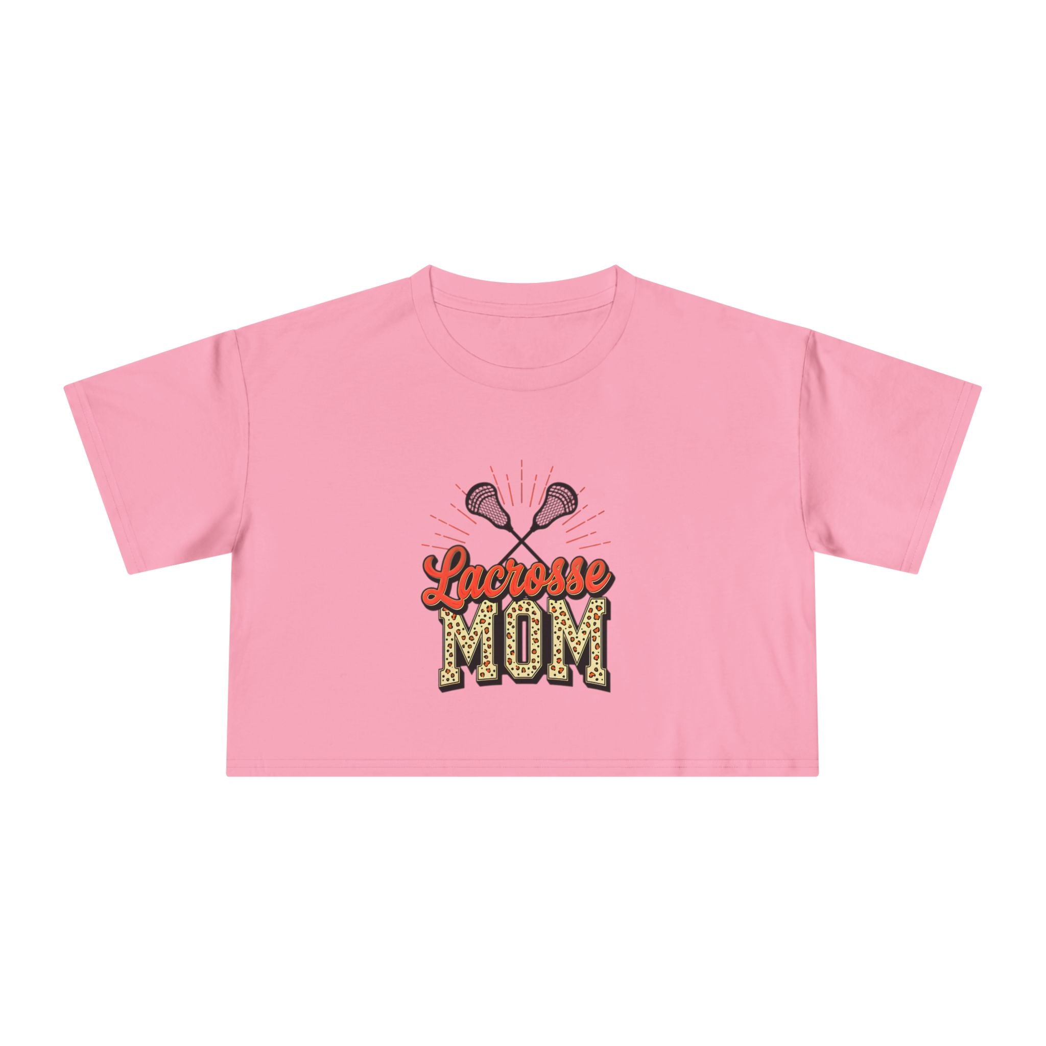 Lacrosse Mom Cheetah Print Women's Crop Tee - Magnolia Wild SC