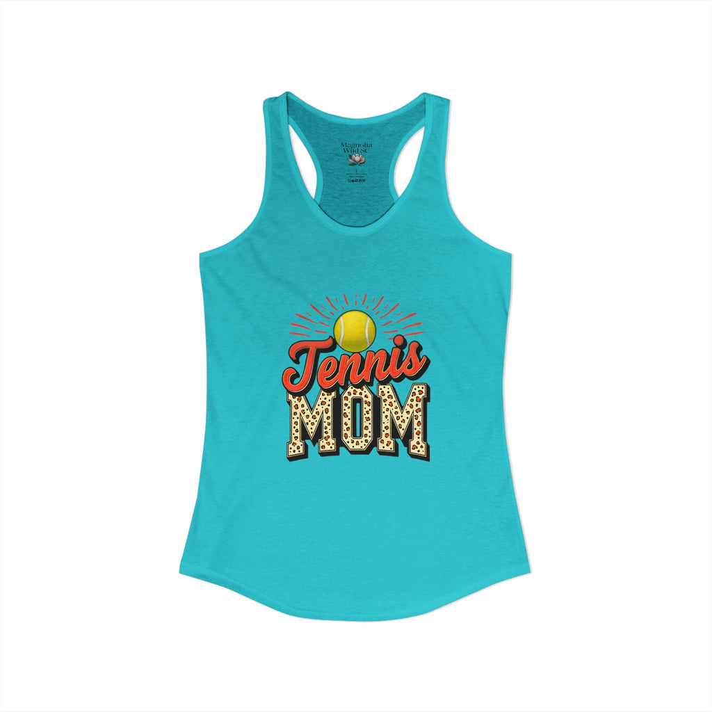 Mom Tennis Mom Racerback Tank – Personalized Name & Number Option | Lightweight Women’s Tennis Tank Top - Magnolia Wild SC
