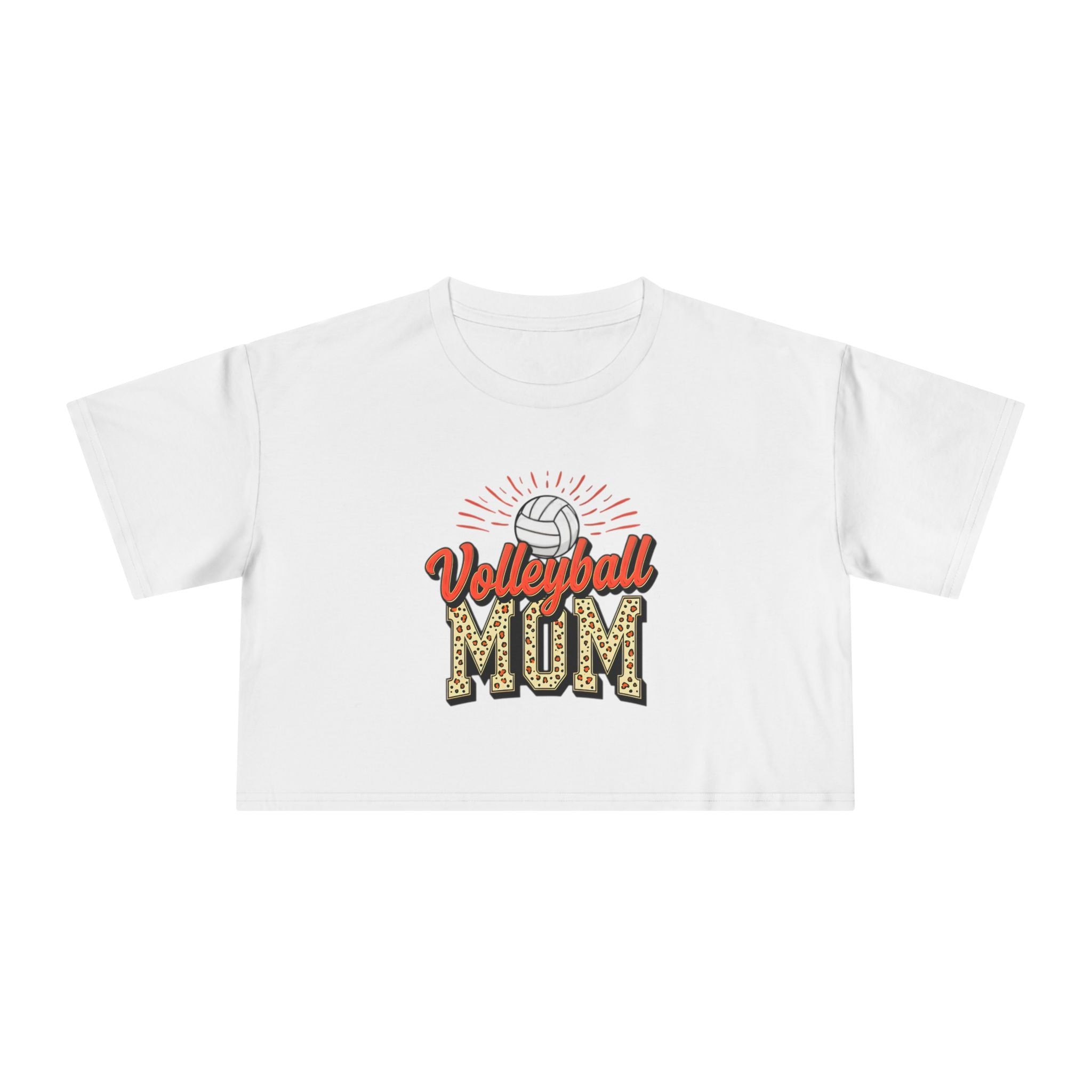Volleyball Mom Cheetah Print Women's Crop Tee - Magnolia Wild SC