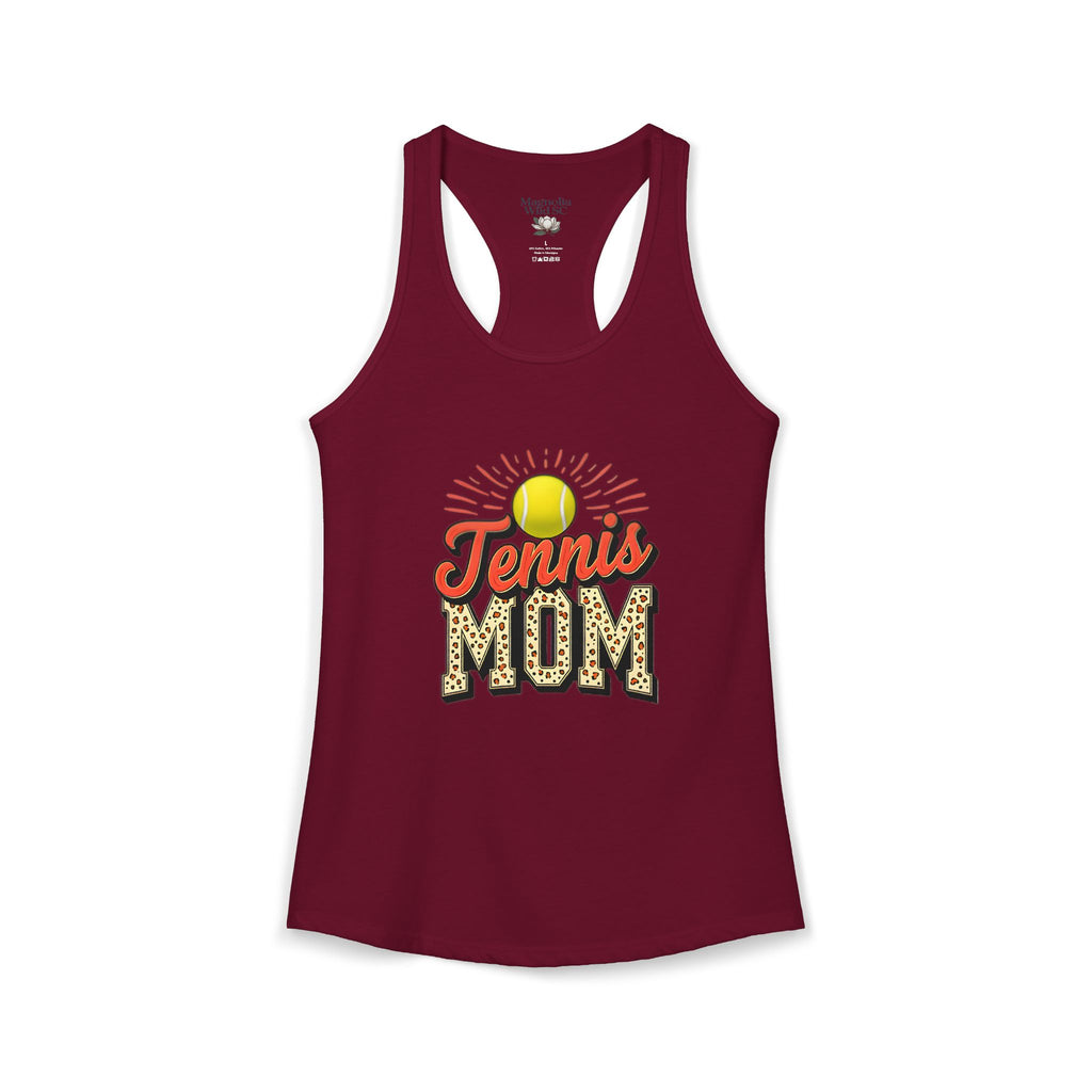 Mom Tennis Mom Racerback Tank – Personalized Name & Number Option | Lightweight Women’s Tennis Tank Top - Magnolia Wild SC