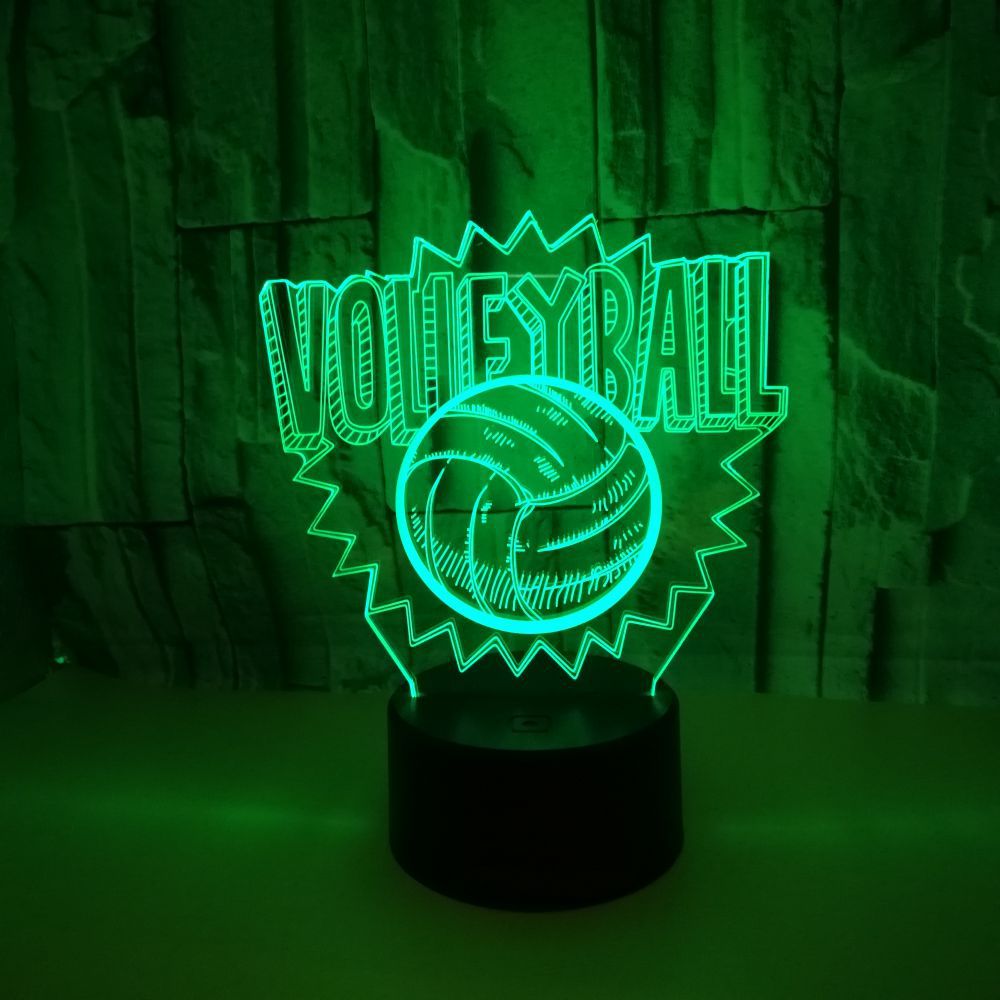 3D Volleyball Night Light Lamp – RGB Color Changing LED - Magnolia Wild SC
