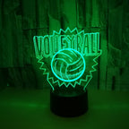 3D Volleyball Night Light Lamp – RGB Color Changing LED - Magnolia Wild SC