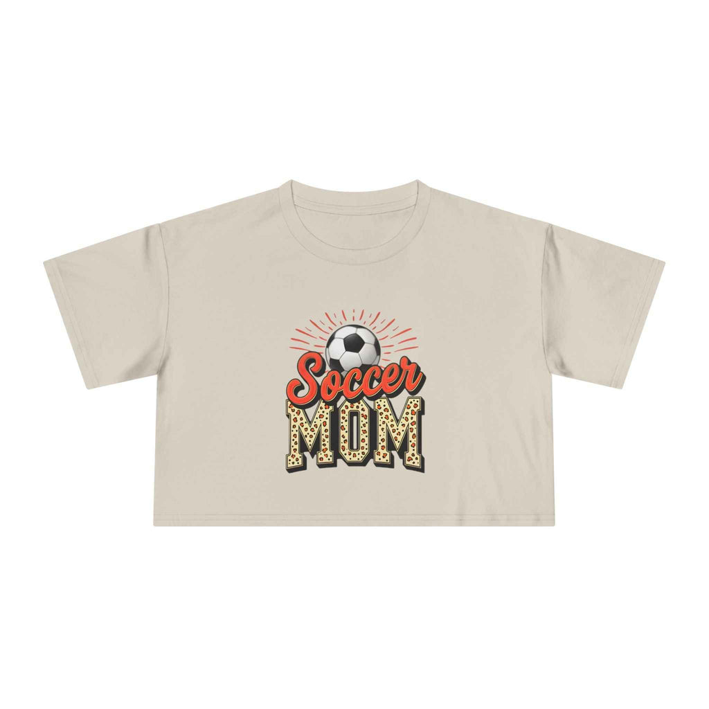 Soccer Mom Cheetah Print Women's Crop Tee