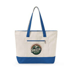 Personalized Kickoff Canvas Zippered Tote — Soccer Fans & Parents