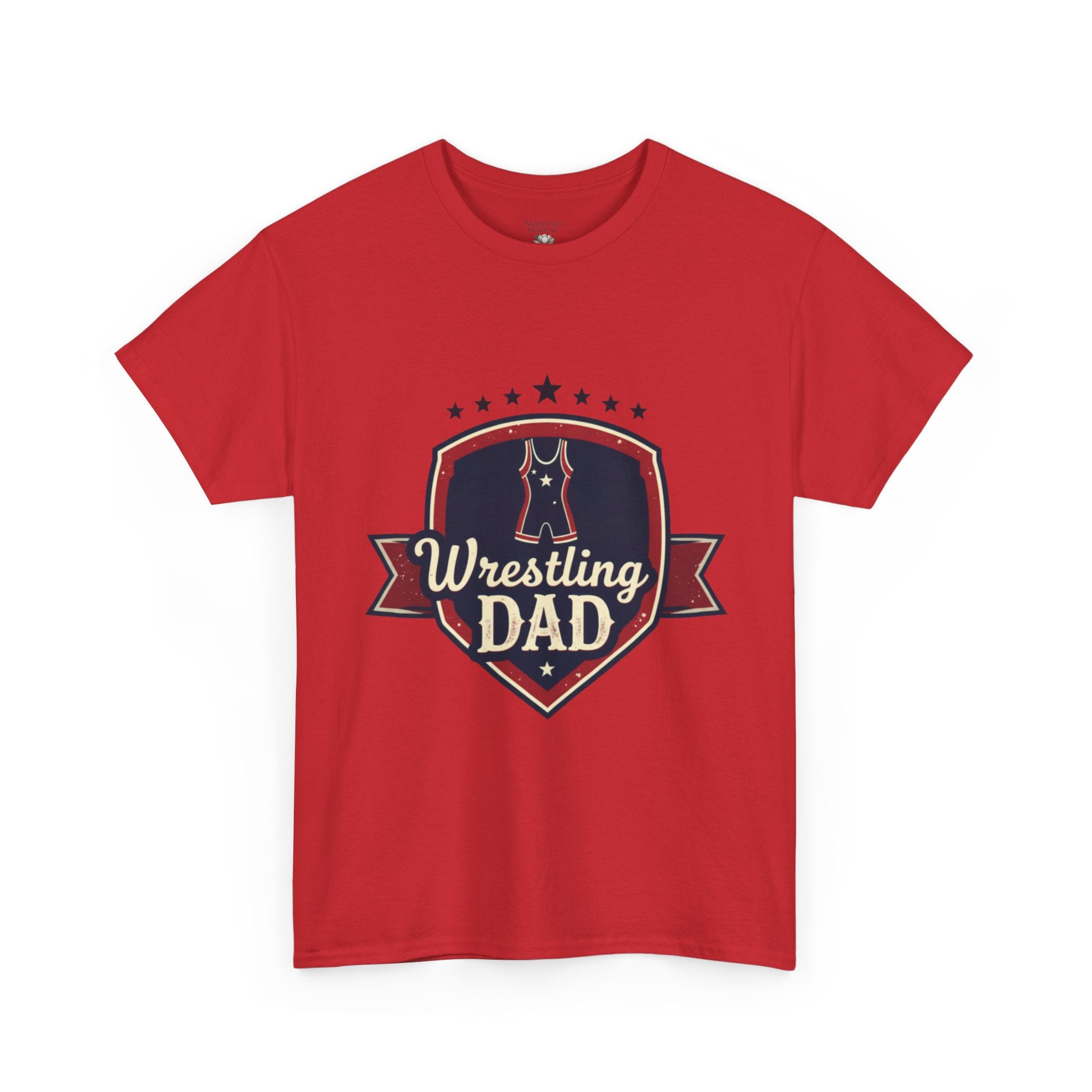 Retro Badge Style: The Vintage Wrestling Dad Shield Tee - Magnolia Wild SC