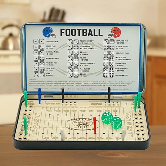 Mini Travel Sports Game for Kids & Adults | Choose Your Style: Hockey, Baseball, Football, Softball, or Joint Dice Edition - Magnolia Wild SC