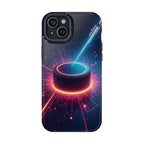 Neon Laser Hockey Puck Impact-Resistant Phone Case - Magnolia Wild SC