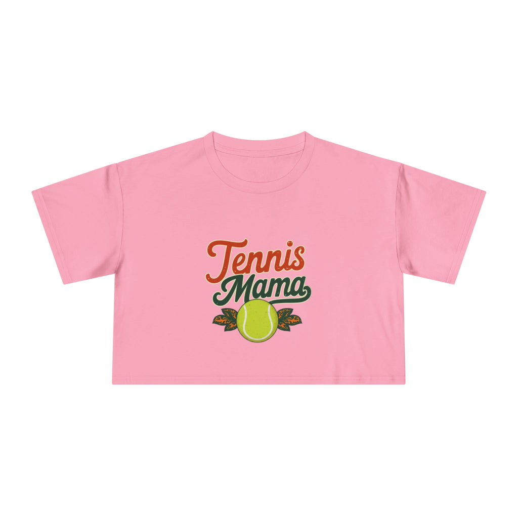 Tennis Mama Crop Tee | Retro Tennis Graphic, Mom Sports Top - Magnolia Wild SC
