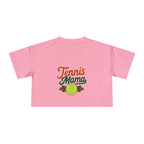 Tennis Mama Crop Tee | Retro Tennis Graphic, Mom Sports Top - Magnolia Wild SC