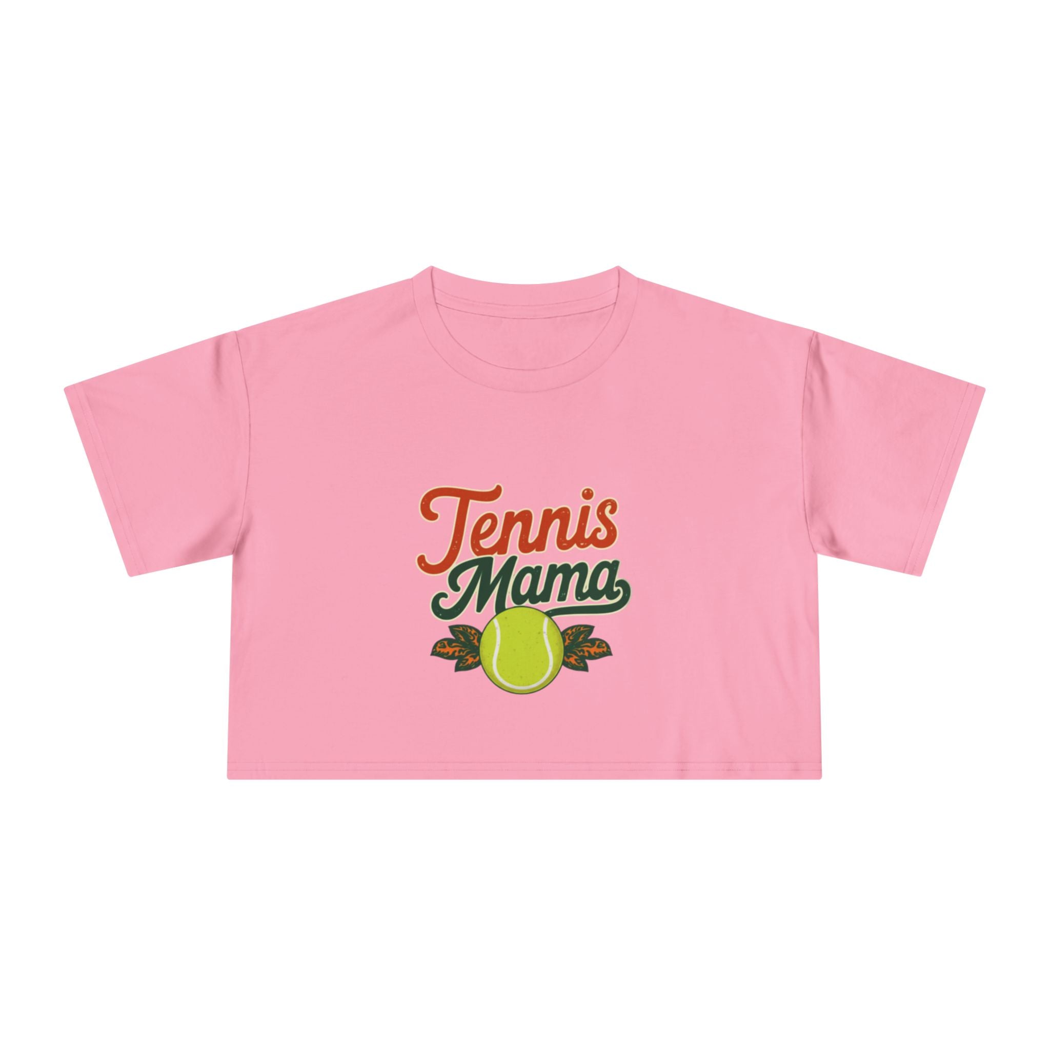 Tennis Mama Crop Tee | Retro Tennis Graphic, Mom Sports Top - Magnolia Wild SC