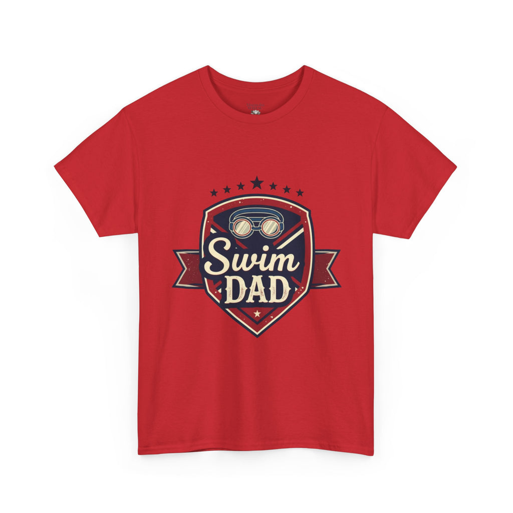 Retro Badge Style: The Vintage Swim Dad Shield Tee - Magnolia Wild SC