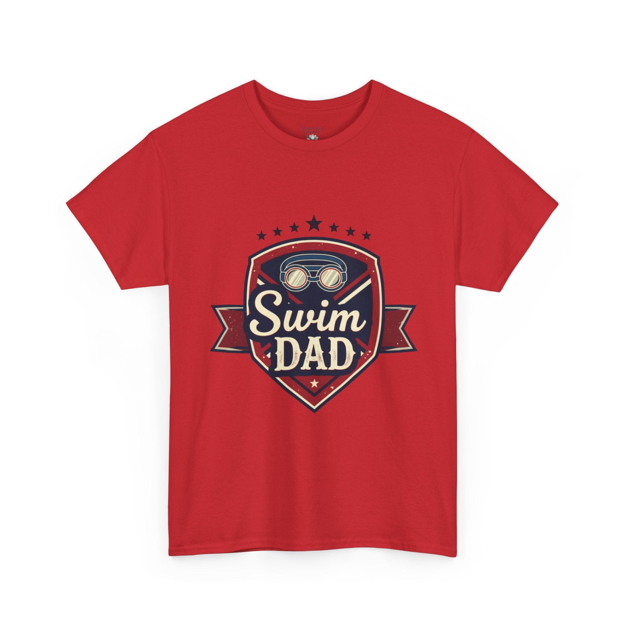 Retro Badge Style: The Vintage Swim Dad Shield Tee - Magnolia Wild SC