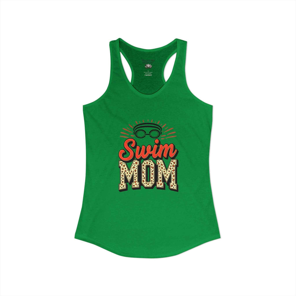 Swim Mom Racerback Tank – Personalized Name & Number Option