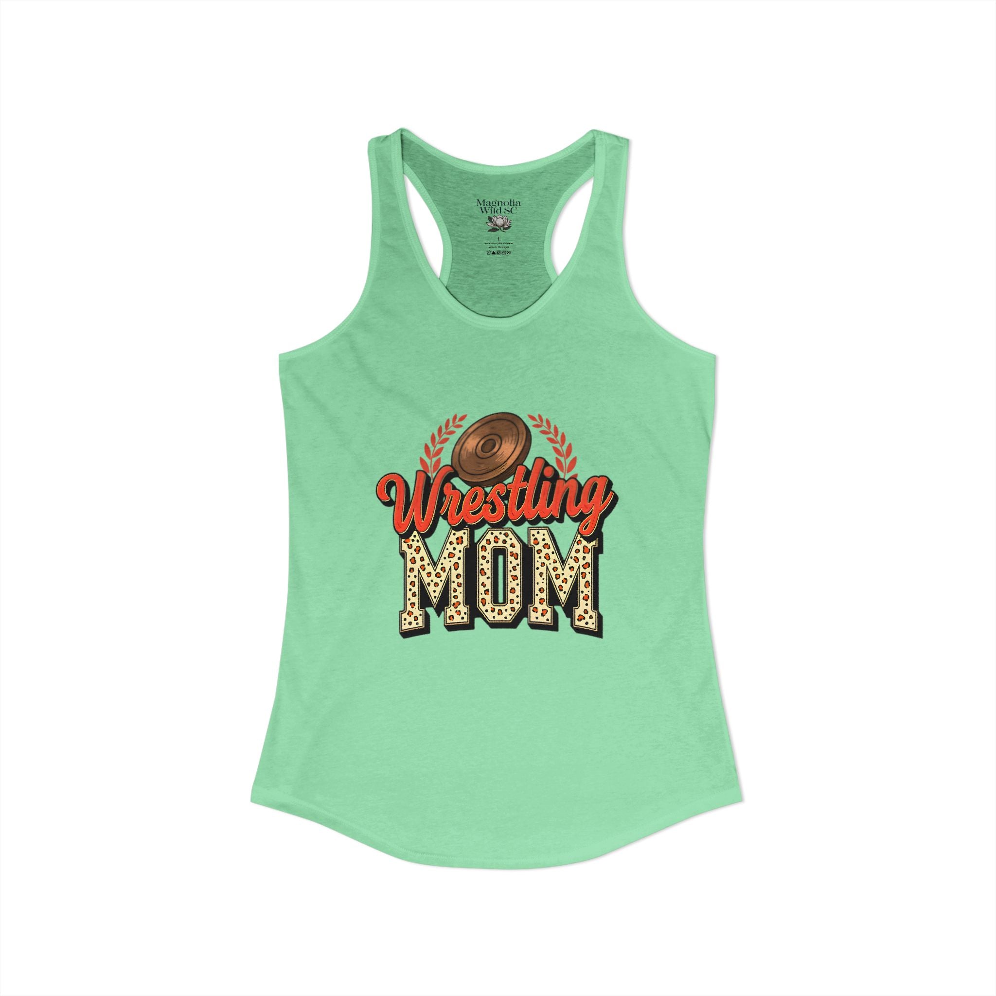 Wrestling Mom Racerback Tank – Personalized Name & Number Option | Lightweight Women’s Wrestling Tank Top - Magnolia Wild SC