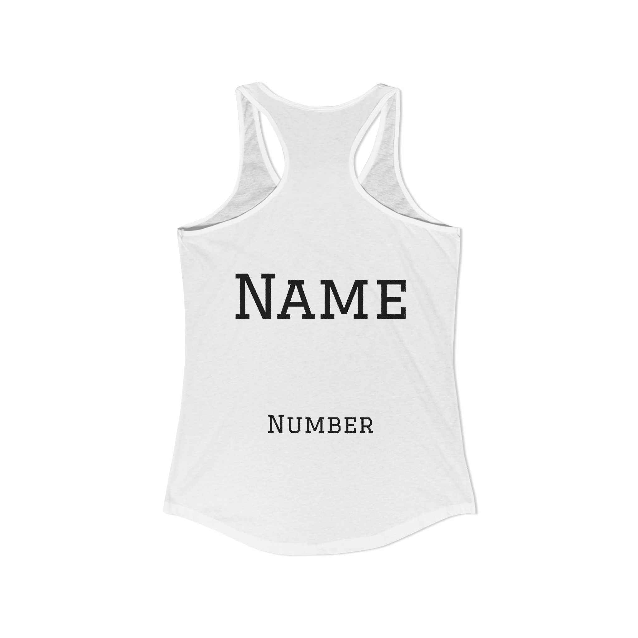 Lacrosse Mom Racerback Tank – Personalized Name & Number Option