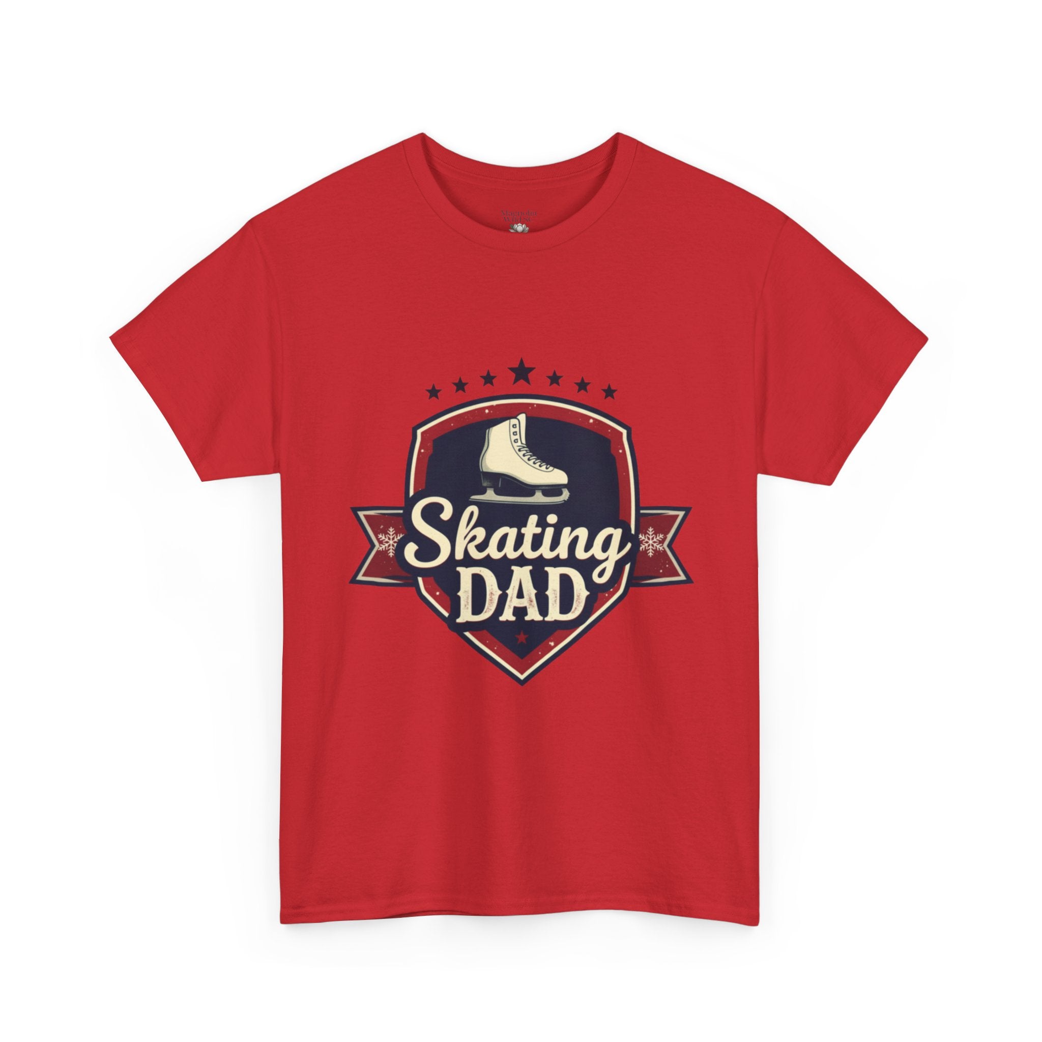 Retro Badge Style: The Vintage Figure Skating Dad Shield Tee - Magnolia Wild SC