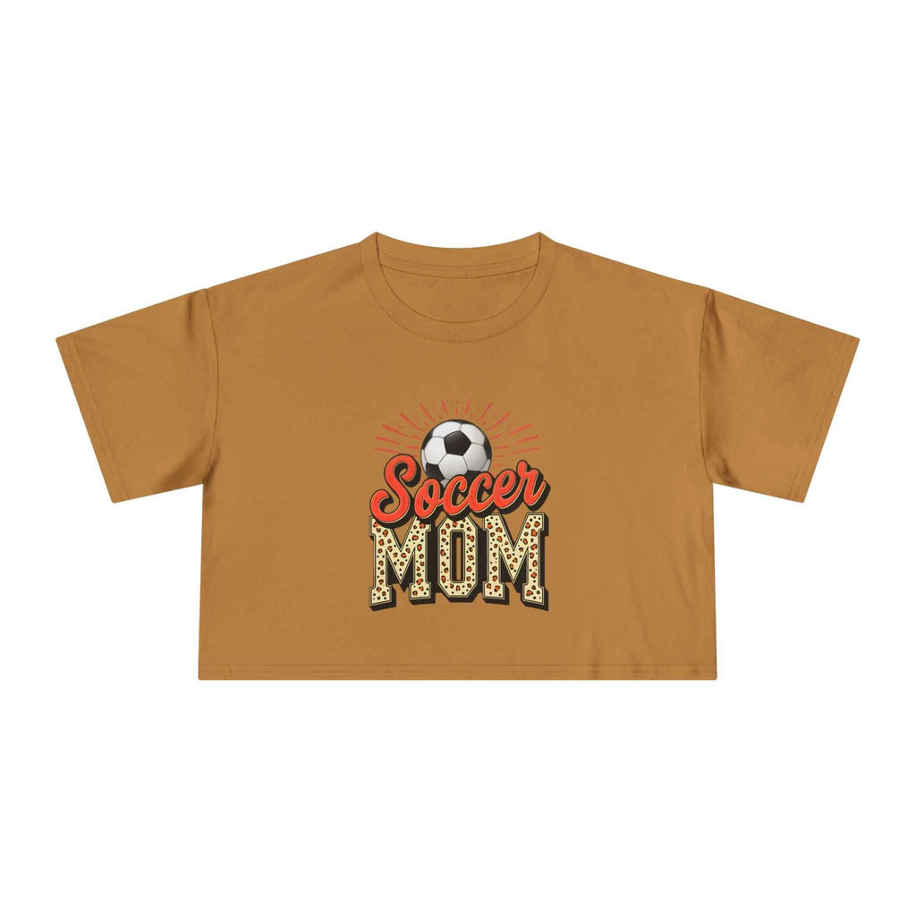 Soccer Mom Cheetah Print Women's Crop Tee