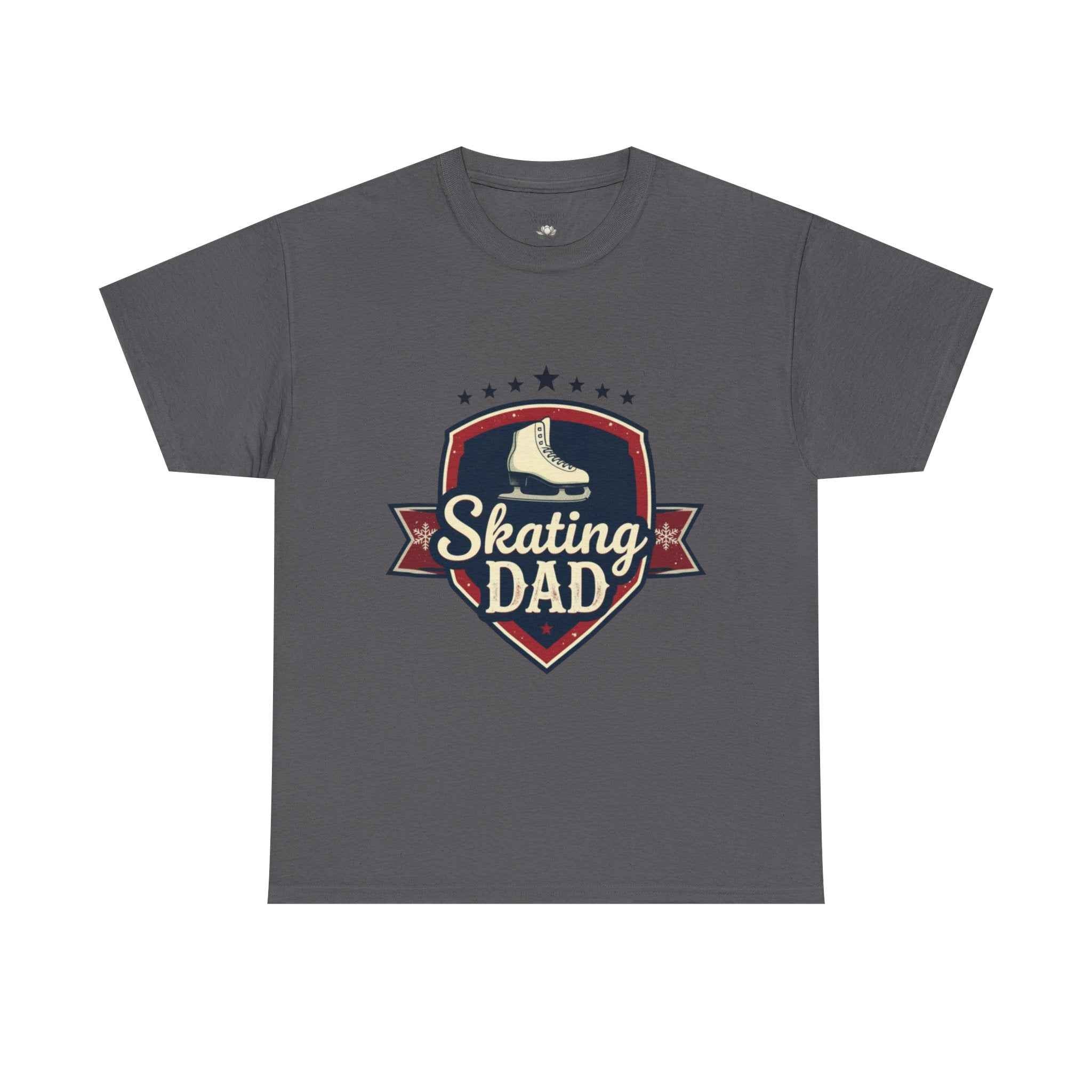 Retro Badge Style: The Vintage Figure Skating Dad Shield Tee