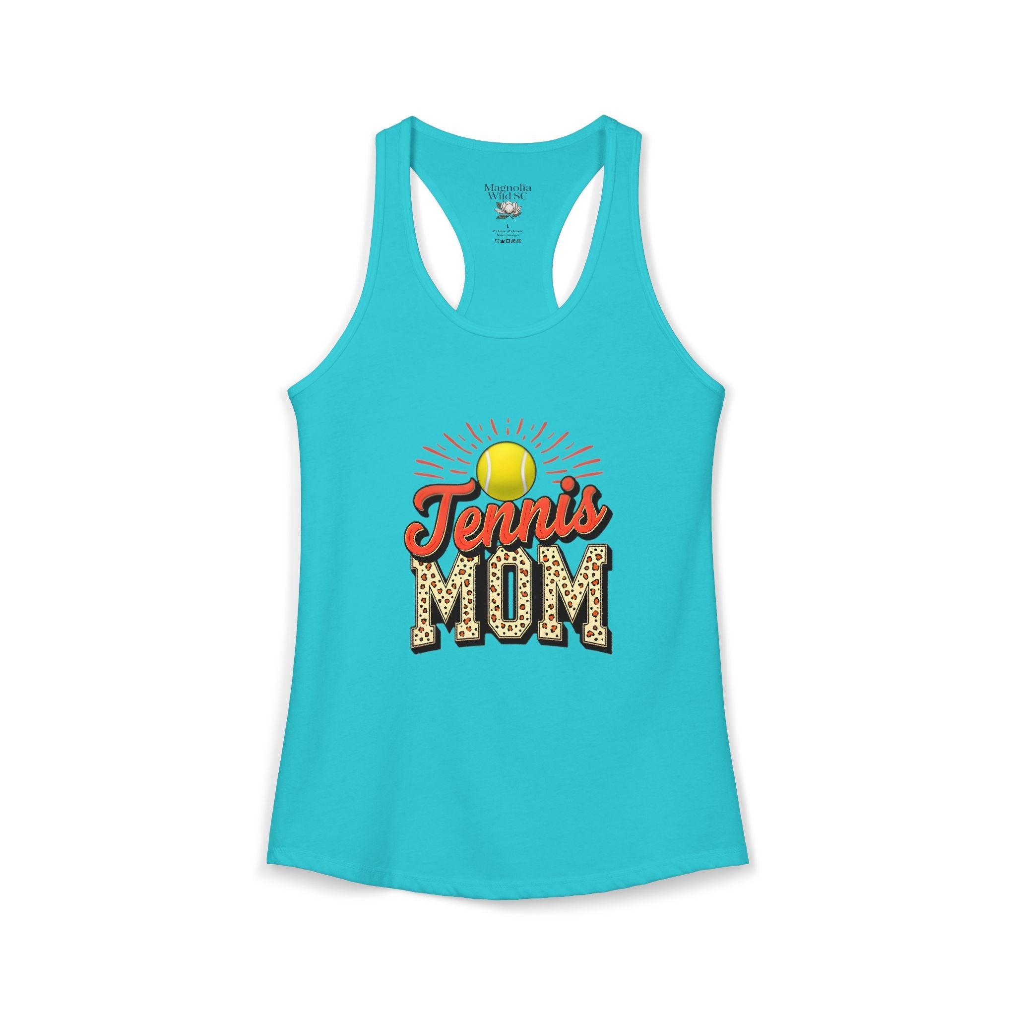 Mom Tennis Mom Racerback Tank – Personalized Name & Number Option | Lightweight Women’s Tennis Tank Top - Magnolia Wild SC