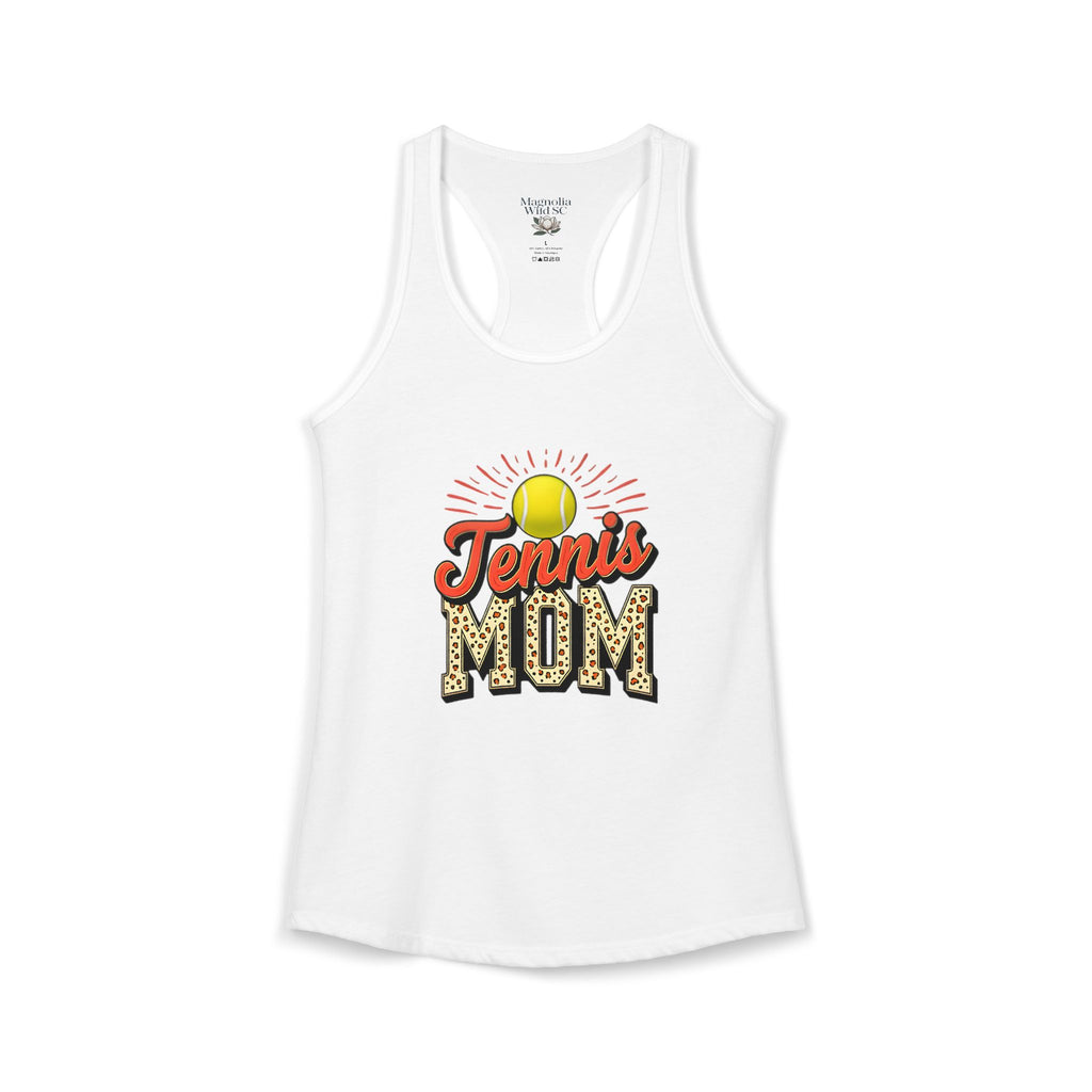 Mom Tennis Mom Racerback Tank – Personalized Name & Number Option | Lightweight Women’s Tennis Tank Top - Magnolia Wild SC