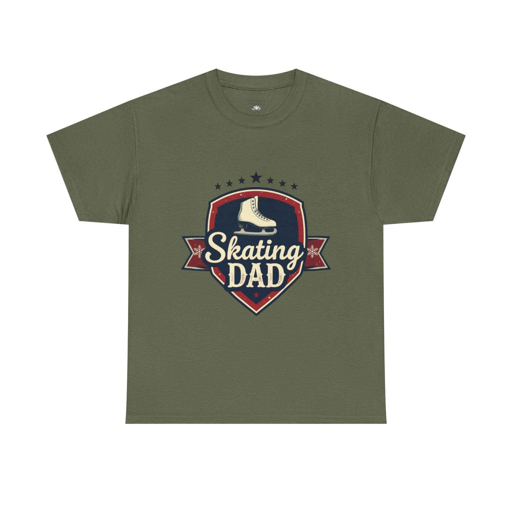 Retro Badge Style: The Vintage Figure Skating Dad Shield Tee