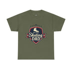 Retro Badge Style: The Vintage Figure Skating Dad Shield Tee