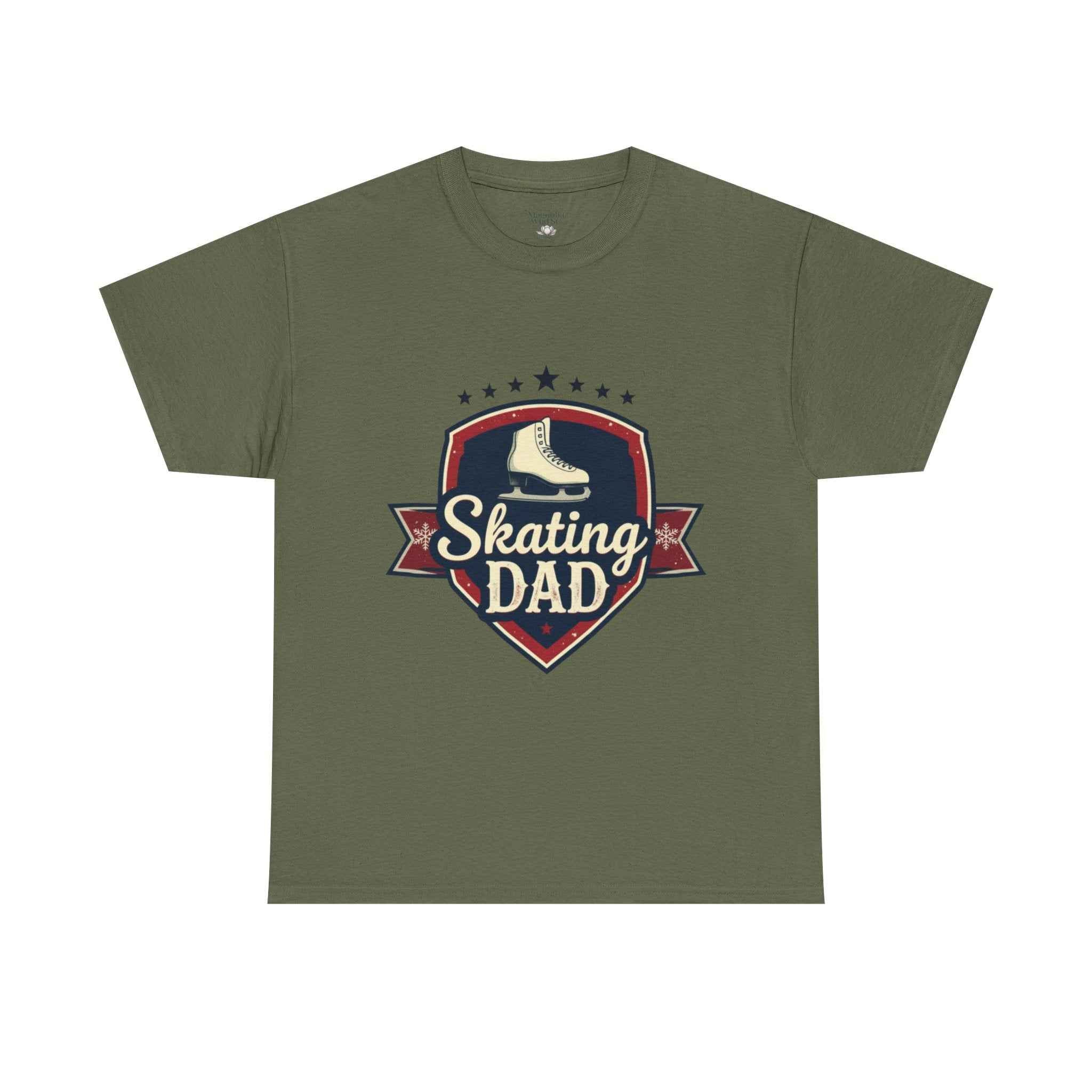Retro Badge Style: The Vintage Figure Skating Dad Shield Tee