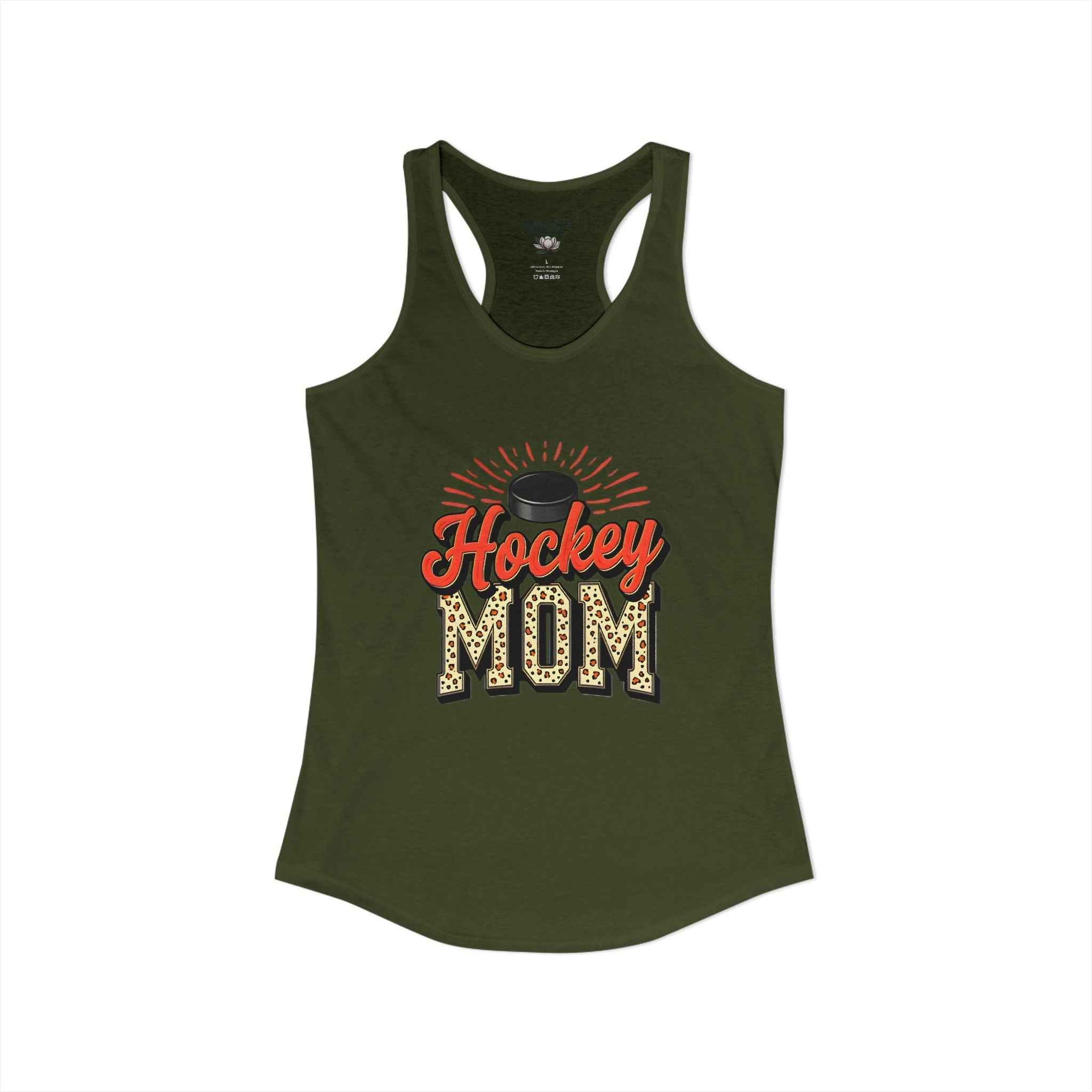 Hockey Mom Racerback Tank – Personalized Name & Number Option
