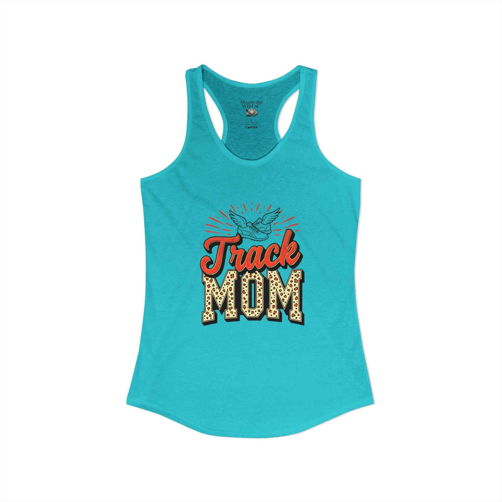 Track Mom Racerback Tank – Personalized Name & Number Option