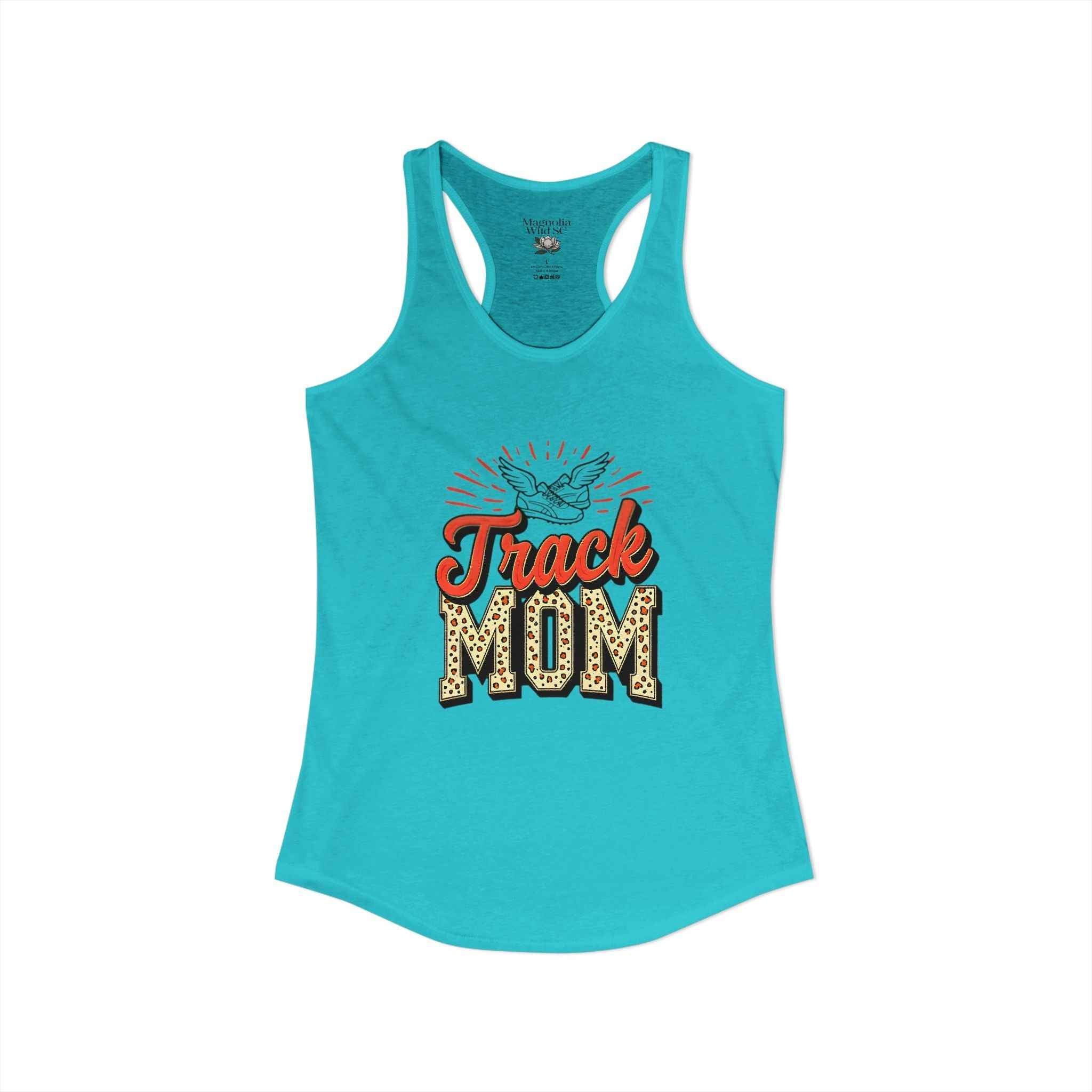 Track Mom Racerback Tank – Personalized Name & Number Option
