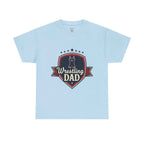 Retro Badge Style: The Vintage Wrestling Dad Shield Tee