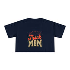 Track Mom Cheetah Print Women's Crop Tee - Magnolia Wild SC
