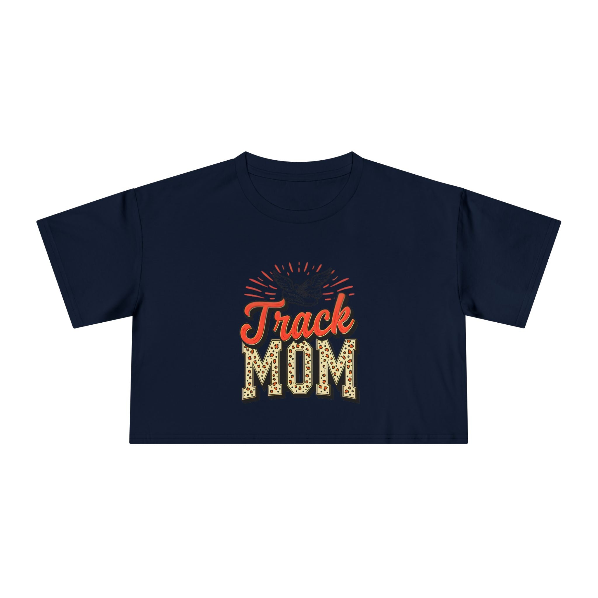 Track Mom Cheetah Print Women's Crop Tee - Magnolia Wild SC
