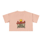 Softball Mom Cheetah Print Crop Tee for Women - Magnolia Wild SC