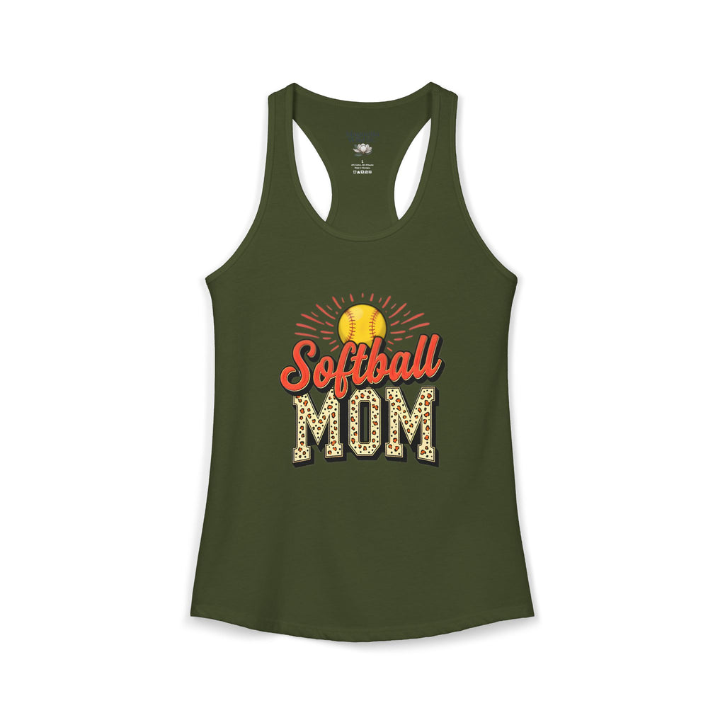 Softball Mom Racerback Tank – Personalized Name & Number Option - Magnolia Wild SC