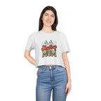 Figure Skating Mom Cheetah Print Women's Crop Tee