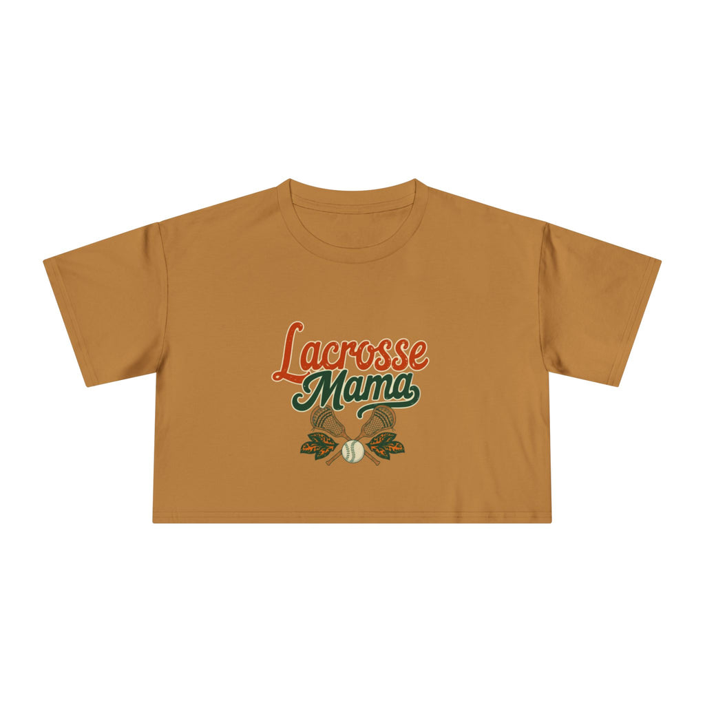 Lacrosse Mama Crop Tee | Retro Lacrosse Graphic, Mom Sports Top - Magnolia Wild SC